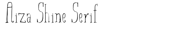 Aiza Shine Serif font preview